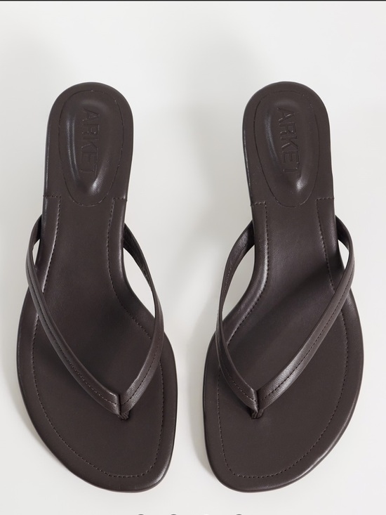 Arket Shoes - Arket Women's Dark Brown Leather Thong Sandals NIB